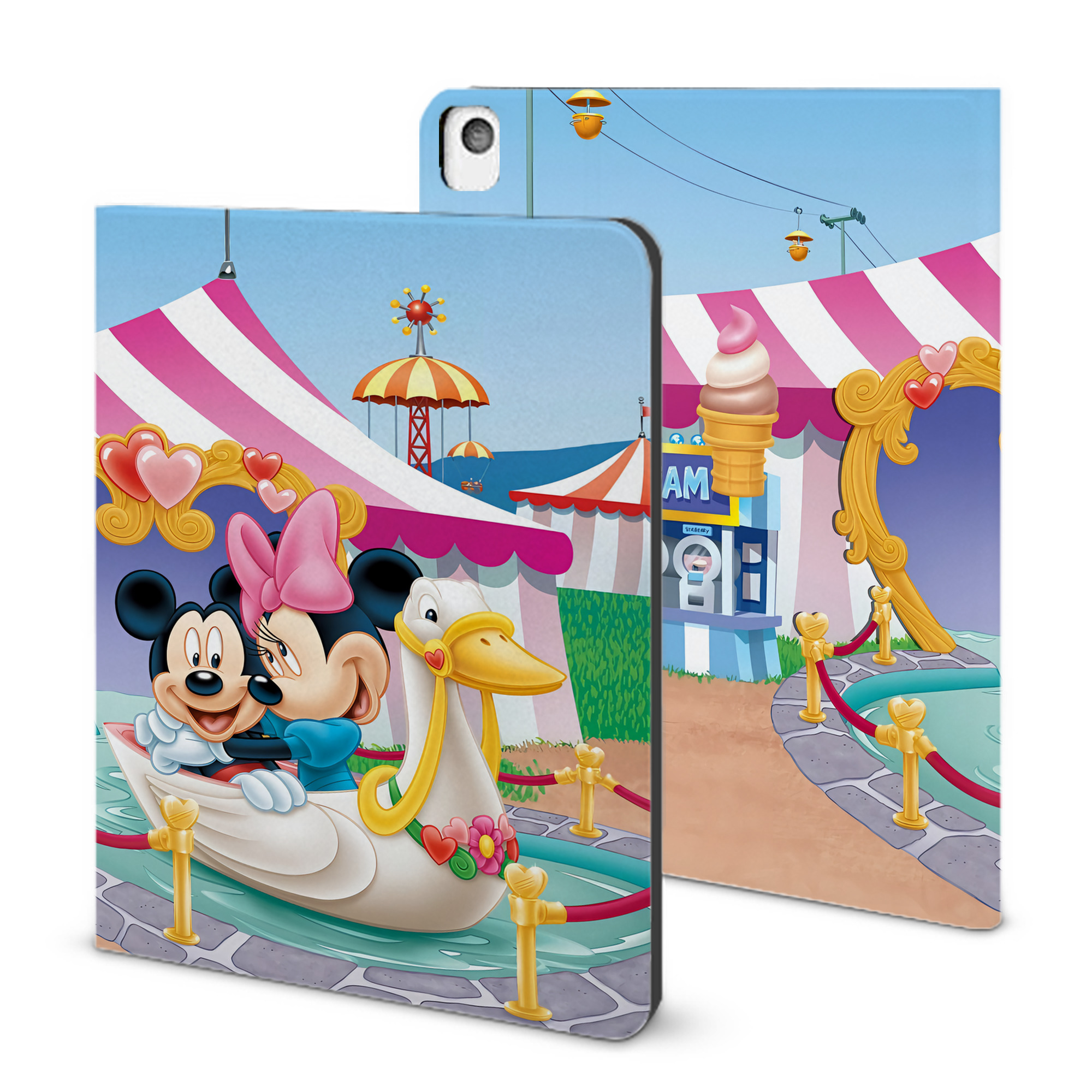 （画像用） ミッキーマウス Mickey Mouse IPadケース ペンホルダー付き ブックスタイルデザイン